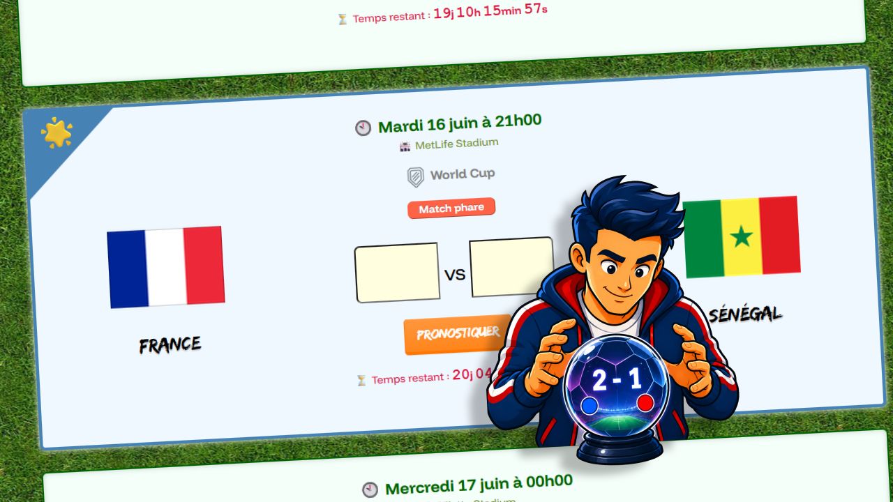 Pronostiquez chaque match